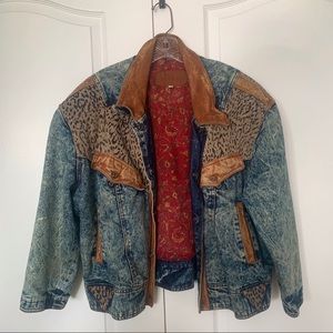 Vintage Winlit acid wash denim jacket